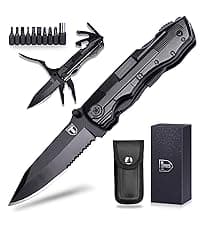 TRSCIND Gifts for Men Husband Dad Christmas, Survival Kit, Emergency Survival Gear and Equipment 14 in 1, Stocking Stuffers Birthday Gifts for Him Boyfriend, Hunting Fishing Camping Accessories, Cool Gadget