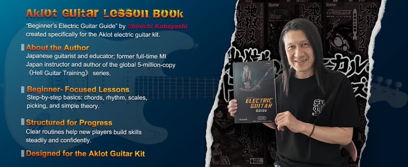 AKLOT Beginner Electric Guitar Kit: 10W Amp, Coil-Split HSS Pickups, Lesson Book, Roasted Maple Neck, Gig Bag, Tuner, Strap, Picks, Stryde Violet Venom