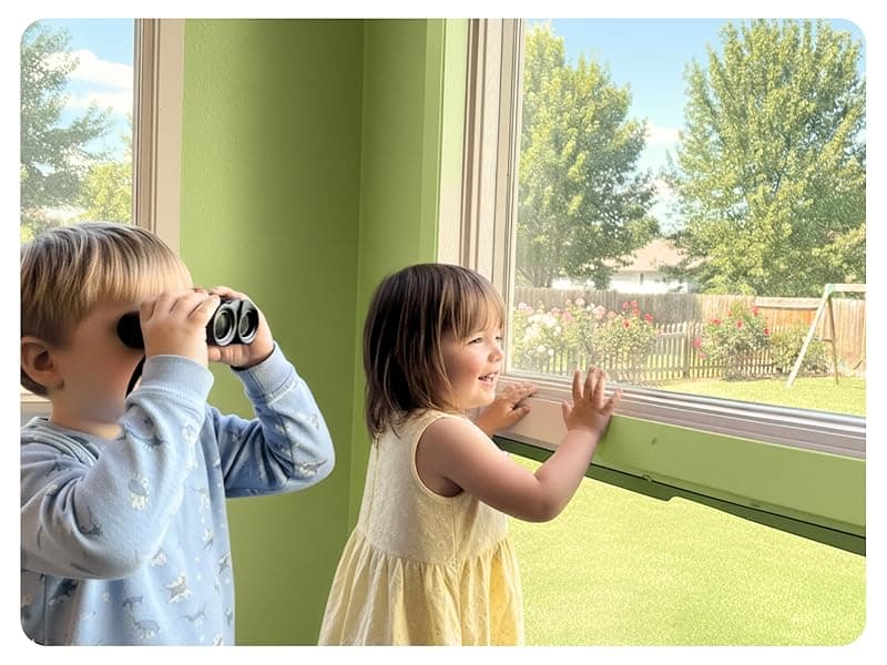 Hontry Binoculars for Adults and Kids, 10x25 Compact Binoculars for Bird Watching, Theater and Concerts, Hunting and Sport Games