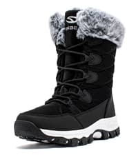 HOBIBEAR Women's Waterproof Winter Snow Boots Lightweight Warm Faux Fur Lined Mid-Calf Booties