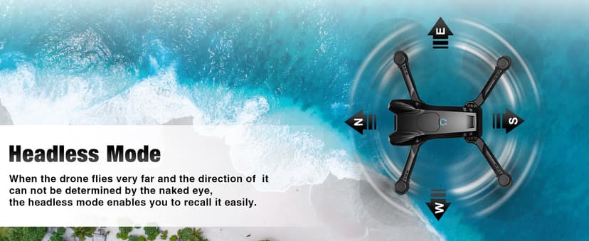 Drone with Camera 1080P HD,Mini Drone for Beginners Kids Adults,Foldable RC Quadcopter with Stable Hover,Trajectory Flight,One Key Take Off/Land,2 Batteries,Toys for Boys and Girls(Black)