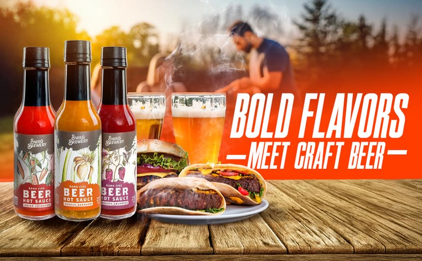 Beer-infused Hot Sauce Variety 3-pack (Includes Asian Sriracha, Garlic Serrano, & Roasty Chipotle) - Craft Beer Gift, Hot Sauce Gift Set, Beer Sauce, BBQ Sauce, Beer Lover, Grill + Man Cave