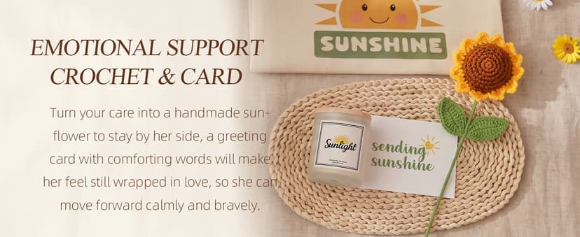 Box of Sunshine Sunflower Gifts for Best Friends, Get Well Soon Basket Thinking of You Self Care Gift Boxes for Women Mom Sunshine Gift Baskets Get Well Care Package Birthday Gifts for Women Friend B0FZK9V5JH
