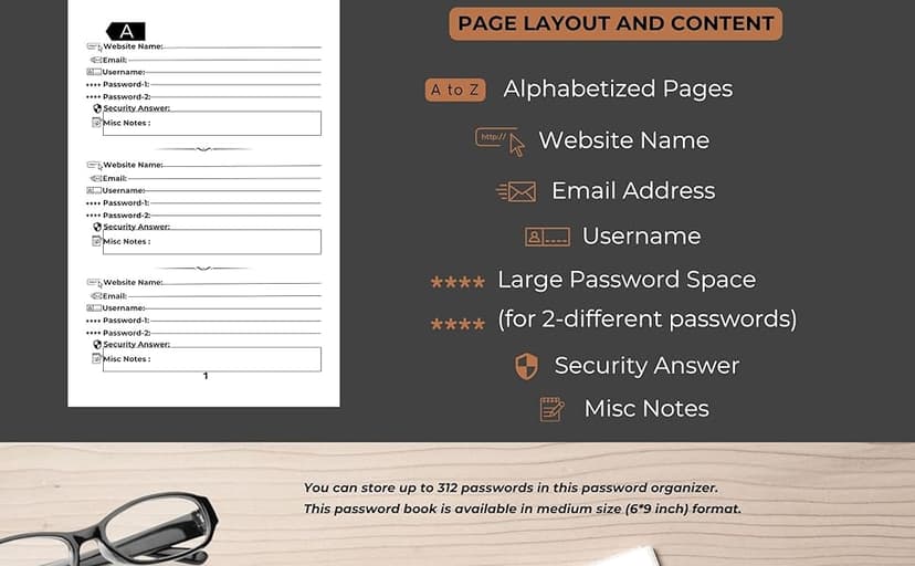 Gifts For Men Who Have Everything: Password Notebook Internet Account Web Addresses, Username To Remember Easily
