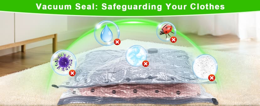 Vacuum Seal Bags for Clothing with Wireless Electric Pump - Travel & Home Use, 15 Pack Ideal Space Saver Vacuum Storage Bags, Travel Vacuum Bags for Luggage