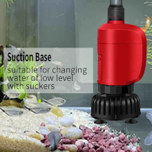 Electric Aquarium Vacuum Gravel Cleaner, 36W 6 in 1 Multifuction Automatic Fish Tank Gravel Cleaner Vacuum for Wash Sand & Water Changer