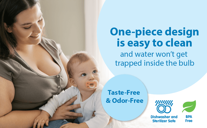 Dr. Brown's Advantage One-Piece Silicone Baby Pacifier, Fully Symmetrical Soother, Coral/Light Pink/Pink, 6-18m, BPA Free, 3 Pack