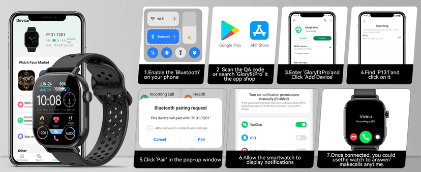Smart Watch for Men GPS, 2.06"HD Colorful AMOLED, 2026 Multisport Fitness Tracker with Bluetooth Call/Compass/Barometer/Altitude 5ATM Water-Resistance Heart Rate/Sleep Monitor, Outdoor for Android iOS