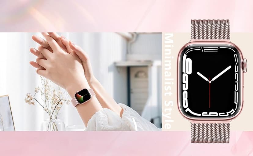 Zedoli Metal Band Compatible with Apple Watch Band 40mm 38mm 41mm 45mm 44mm 42mm 46mm for Women Men, Stainless Steel Milanese Mesh Loop Magnetic Wristbands for iWatch Series 11 10 9 8 7 6 5 4 3 2 1 SE