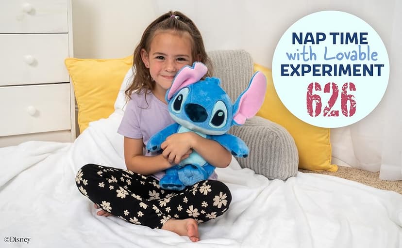 Disney Baby Lilo & Stitch Soft Huggable Stuffed Animal Cute Plush Toy for Toddler Boys and Girls, Gift for Kids, Blue Stitch 15 Inches