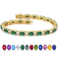 Iefil Christmas Gifts for Mom - 925 Sterling Silver Double Birthstone Necklace, First Mothers Day Gifts for New Mom Jewelry