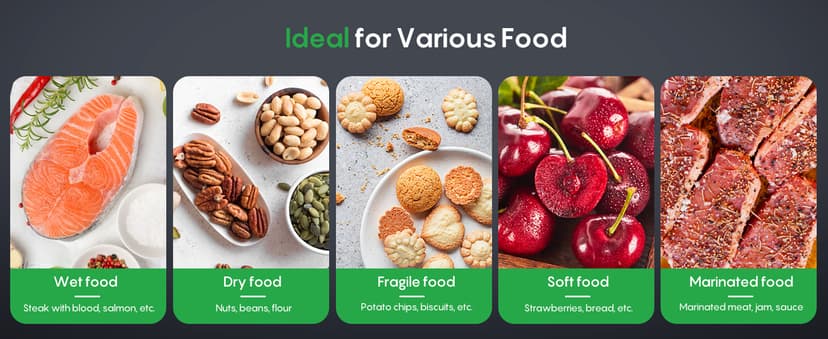 FRESKO Vacuum Sealer Machine with Automatic Bag Detection, Double Heat Seal, Compact Food Sealer, Easy to Use, Starter Kit