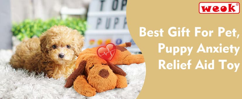Heartbeat Puppy Toy, Comfort Cuddler Pillow, Dog Anxiety Relief Calming Aid,Heartbeat Stuffed Toy for Dogs,Puppy Heartbeat Toy Sleep Aid,Dog Heartbeat Toy for Pet