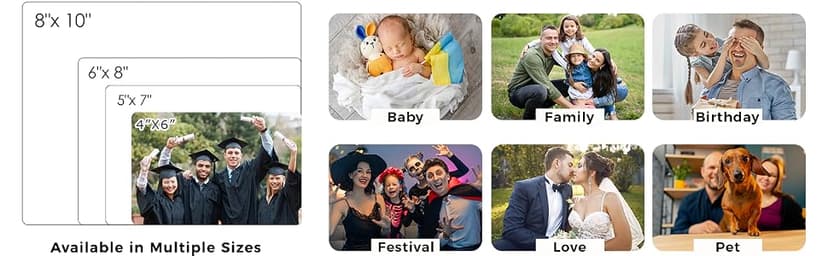 Personalized Picture Gifts Wall Art Ready to Hang by HD Printing Technology -Gift Wrapping Available-Same day Pick up Custom Metal Photo Prints Customized photo gifts with Natural Bamboo Base B0D1KDDFGD