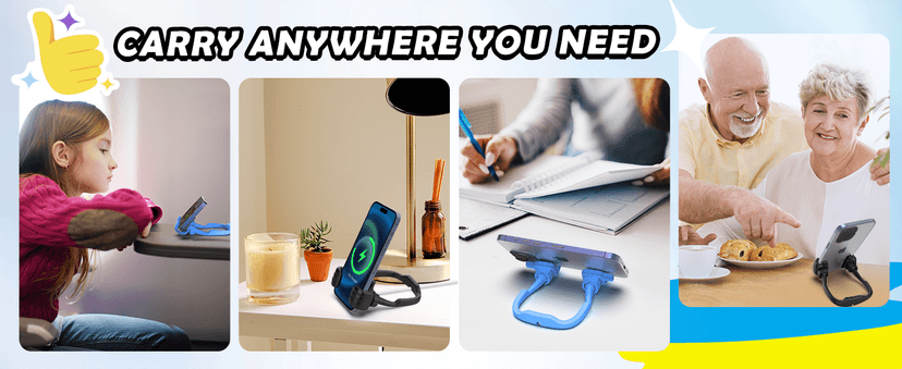 Stocking Stuffers for Teens Boys Girls Adults Cell Phone Stand Patented 2 Pack Thumbs Up Lazy Phone Holder for iPhone Cellphone Stand for Desk Fun Birthday Gifts for Kids Men Women Wife