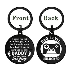 New Dad Gifts, First Time Dad Gifts, Christmas Daddy To Be Gift Keychain, Expecting Daddy Gift, Pregnancy Announcement for Daddy Level Unlocked, Fathers Day