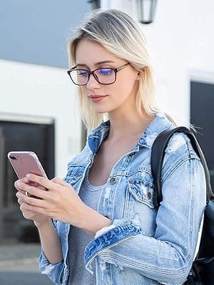 K KENZHOU Blue Light Glasses for Woman Men Bluelight Blocking Glasses for Computer Gaming Phones,Anti Eye Strain & UV Glare