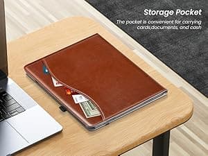 ZtotopCases for iPad Pro 12.9 6th/5th/4th/3rd Generation Case 2022/2021/2020/2018, Premium PU Leather Folio Cover, Auto Wake/Sleep, Multi Viewing Angles, Supports Pencil Pro and Touch ID, Brown