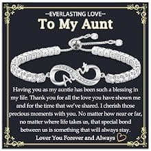 4MM Cubic Zirconia Tennis Bracelet, Infinity CZ Jewelry, Christmas, Mothers Day, Valentines Day, Birthday, Easter Mom Nana Grandma Aunt Mimi Gigi Grammy Granny Bracelet Gifts for Women B0GSZ6BKPH
