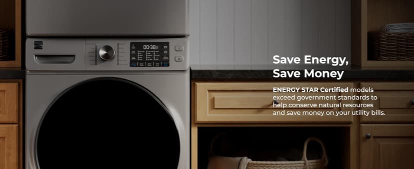 Kenmore 4.5 cu. ft. Front Load Washer with Stain Removing Steam Treatment - Reduce Laundry Time with Accela Wash - LED - ENERGY STAR Certified - Metallic Silver