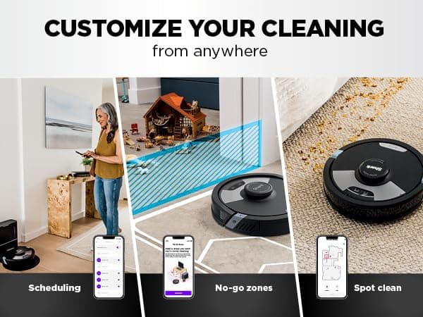 Shark Matrix Plus 2in1 Robot Vacuum & Mop with Sonic Mopping, Matrix Clean, Home Mapping, HEPA Bagless Self Empty Base, CleanEdge, for Pet Hair, Wifi, Black/Silver (RV2610WA)