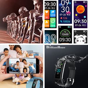 Fitness Tracker with Heart Rate Monitor/Step Counter/Calories, Activity Tracker Smart Watch Sleep Monitor IP68 Health Tracker Pedometer for Man Women