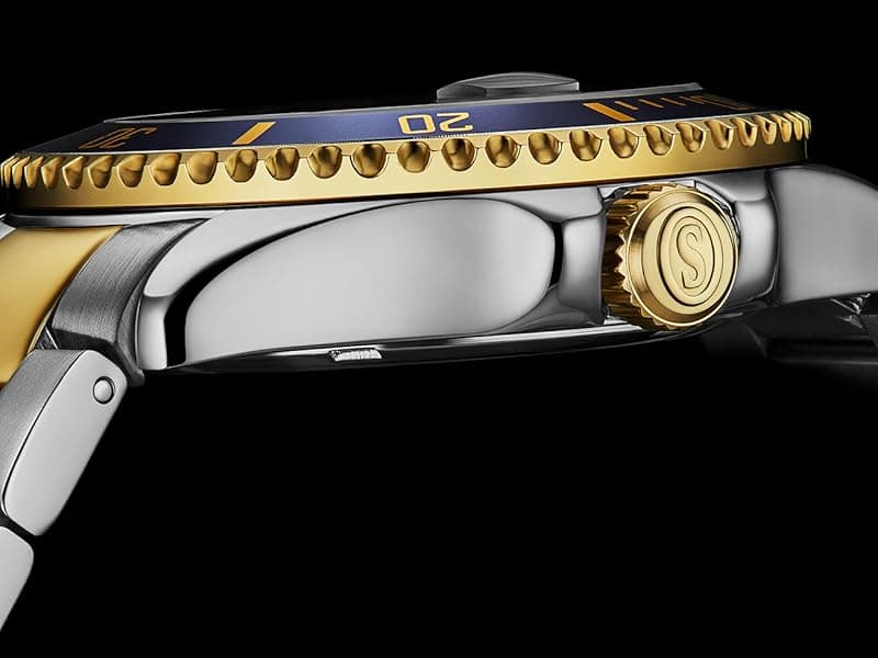 Stuhrling Original Men's Dive Watch, Swiss Movement, Stainless Steel, Blue Dial, Stainless Steel Bracelet, 100M Water Resistant