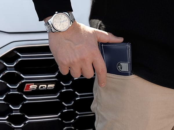 Kingly Cash Clip Slim Leather Wallet for Men with RFID Blocking & Money Clip - Minimalist Front Pocket Bifold Wallet Holds 12 Cards - Secure Card Holder with Easy Access Pull Tab