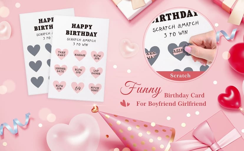 WhatSign Funny Birthday Card for Boyfriend - Husband Scratch off Birthday Card with Envelope- Hilarious and Interactive Gift for Men Women Her Him Husband Boyfriend