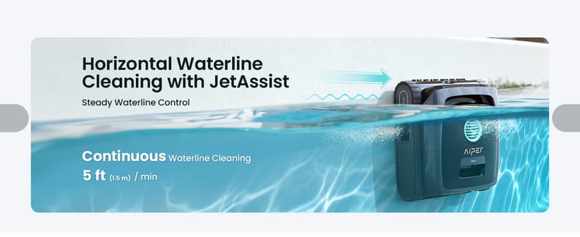 AIPER Scuba V3 AI Vision Cordless Robotic Pool Cleaner, Include Wireless Charging Dock, Smart Waterline Parking & Featherlight Design, Micromesh Multi-Layer Filtration, Grey