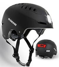 DKONI Bike Helmet with LED Lights Bicycle Helmets Commuter Cycling Helmet USB Rechargeable Front & Back LED Light Helmet for Adult Men Women