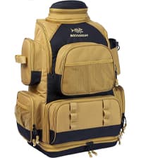 BASSDASH Fishing Tackle Backpack Water Resistant Tactical Bag Soft Tackle Box with Rod Holder and Protective Rain Cover