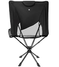 TCEK TCEK Portable High Back Camping Chair with Adjustable Height, Small Compact Outdoor Folding Chair for Adults Travel, Riselite Collapsible Lightweight Packable Camp Chairs, Easy Carry and Quick Setup