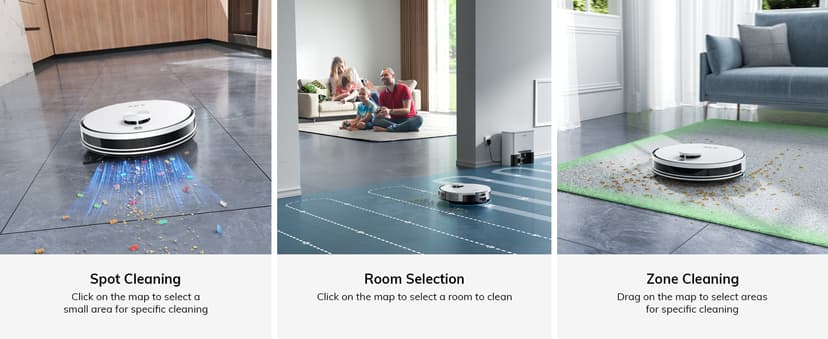 ILIFE A30 Pro Robot Vacuum and Mop, Self Emptying Station for 60 Days, 5000Pa Suction, LiDAR Navigation, No-Go Zones, 2.4G WiFi/App/Alexa/Remote Control, Roller Brush for Carpet, Hard Floors, 110V