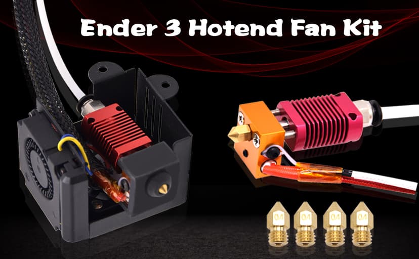 Creativity Full Assembled Ender 3 Hotend Upgraded Kit with Nozzles 3D Printer Parts Accessories Replacement for Ender 3s/ Ender 3 Pro 3D Printer