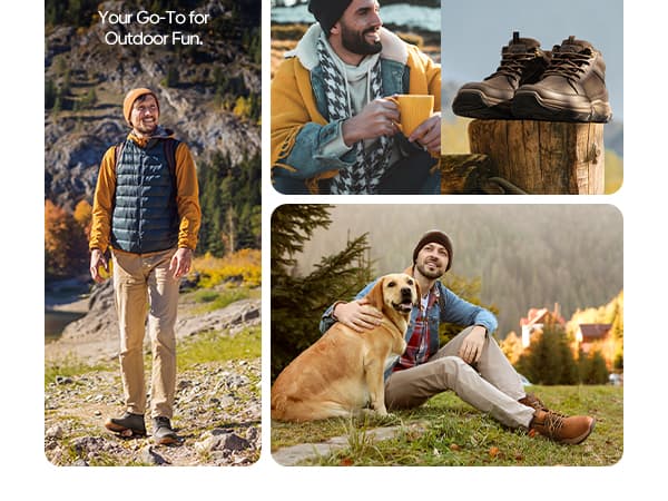 NORTIV 8 Men's Hiking Boots Lightweight Fashion Casual Chukka Ankle Boots Elevation