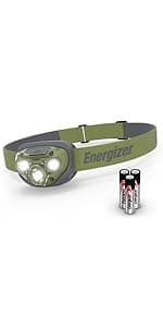 Energizer LED Headlamp PRO (2-Pack), IPX4 Water Resistant Headlamps, High-Performance Head Light for Outdoors, Camping, Running, Storm, Survival LED Light for Emergencies (Batteries Included)