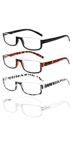 Henotin 3-Pack Blue Light Blocking Reading Glasses,Spring Hinge Computer Readers for Men Women,Anti UV Ray Filter Eyeglasses (3 Mixed Color, 2.75)