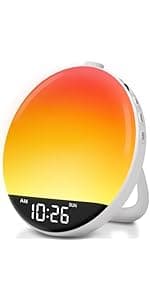 DreamSky Small Digital Alarm Clock for Bederoom, Large Big Numbers Display with Dimmer for Living Room, Electric Bedside Desk Clock with USB Charging Port, Adjustable Volume, USB-C Adapter Powered