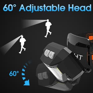 LHKNL Headlamp Flashlight, Lumen Ultra-Light Bright LED Rechargeable Headlight with White Red Light, 2-Pack Waterproof Motion Sensor Head Lamp,8 Modes for Outdoor Camping Running Hiking Fishing