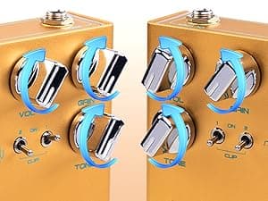 JOYO Dual Crunch Pure Analog Circuit Overdrive Effect Pedal with Independent Clipping for Electric Guitar - True Bypass (King of Kings R-20)