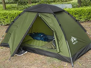 Night Cat Backpacking Tent for One 1 to 2 Persons Lightweight Waterproof Camping Hiking Tent for Adults Kids Scouts Easy Setup Single Layer 2.2x1.2m