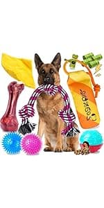 Zeaxuie 9 Pack Luxury Puppy Toys for Teething Small Dogs, Puppy Chew Toys with Cute Squeaky Dog Toys, Ball and More Rope Dog Chew Toys B094XG29MW