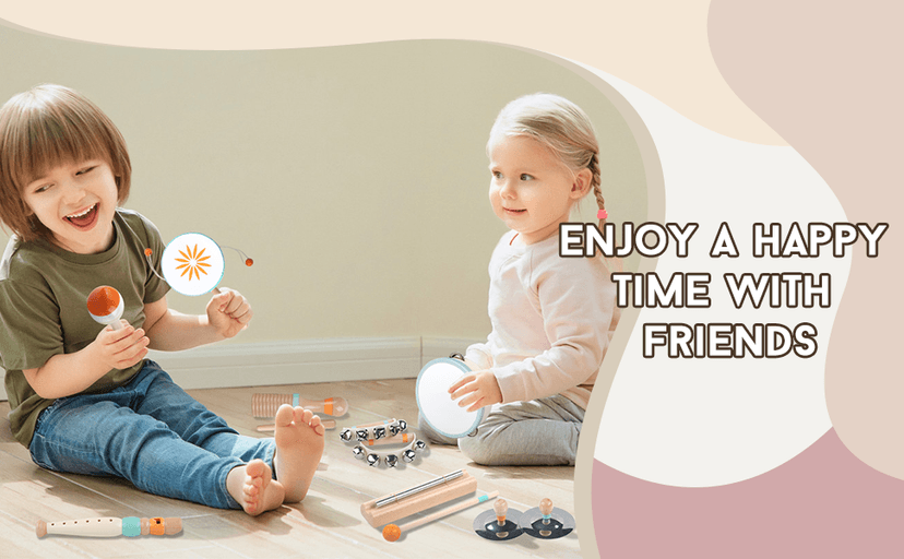 Toddlers Musical Instruments-Baby Montessori Wooden Musical Toys for Toddlers 1-3 Year Old,Kids Percussion Instruments Toy for Preschool Kids,Christmas Birthday Gift for Baby Boys Girls