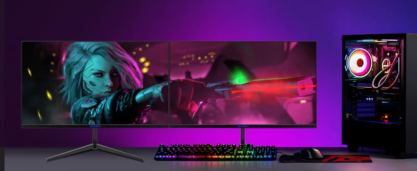 Sealan 24 Inch 180Hz Gaming Monitor, Full HD 1920 x 1080 Computer Display, VA Panel with HDR10, FreeSync, 99% sRGB, HDMI and DisplayPort, VESA Wall Mountable Monitor for PC, Laptop