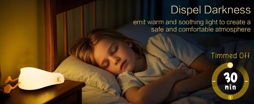 Lying Flat, Cute Squishy Ducky Lay Touch Kids Lamp, College Funny Dirty Santa Gag, Yankee Swap, Birthday Gifts, Safe Silicone YR YRHH-PET Existential Crisis Duck Lamp Night Light, White Elephant Gifts B0DRL96PCC