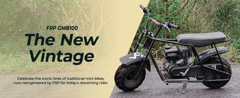 FRP Mini Dirt Bike GMB100, 99 CC Gas Powered Mini Bike 4 Stroke 3HP, Off Road Mini Bikes for Kids and Adult, Trail Bike Up to 28 Mph, Weight Support Up to 220 LBS (Black)