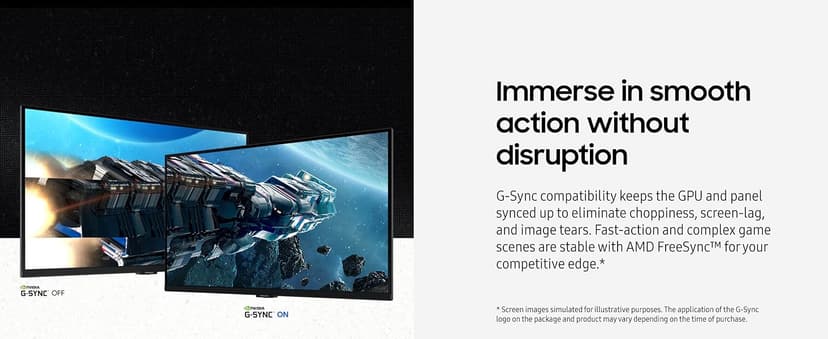 SAMSUNG 32-Inch Odyssey G50D Series QHD Fast IPS G-Sync Compatible Gaming Monitor, 1ms, VESA DisplayHDR 400, 180Hz, AMD FreeSync, Adjustable Stand, Eye Saver Mode, LS32DG502ENXZA, 2024