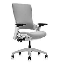 CLATINA Ergonomic High Swivel Executive Chair with Adjustable Height Head 3D Arm Rest Lumbar Support and Upholstered Back for Home Office Gray Mesh/High Back
