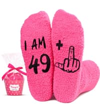 HAPPYPOP 50TH Birthday Gifts for Her - Women Socks for 50 Year Olds for Middle Aged Female Friends